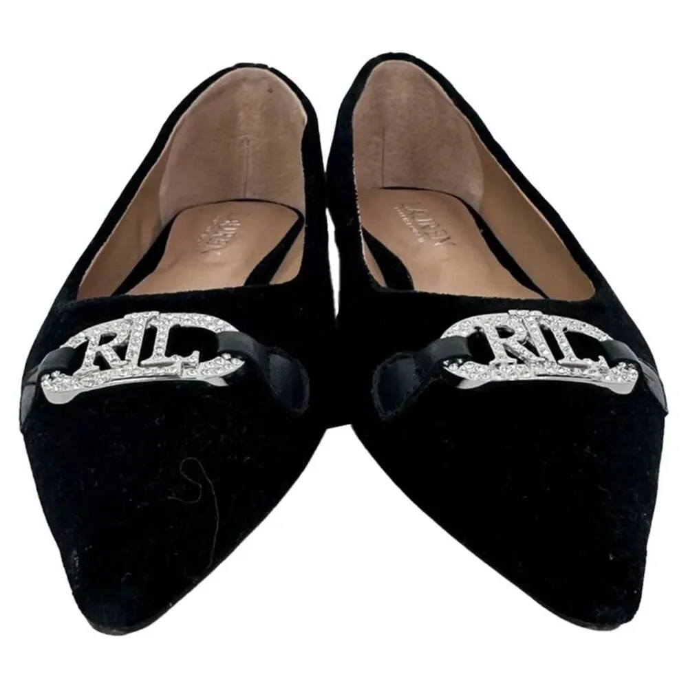 Lauren Ralph Lauren Lilah Ballet Flats in Black Velvet